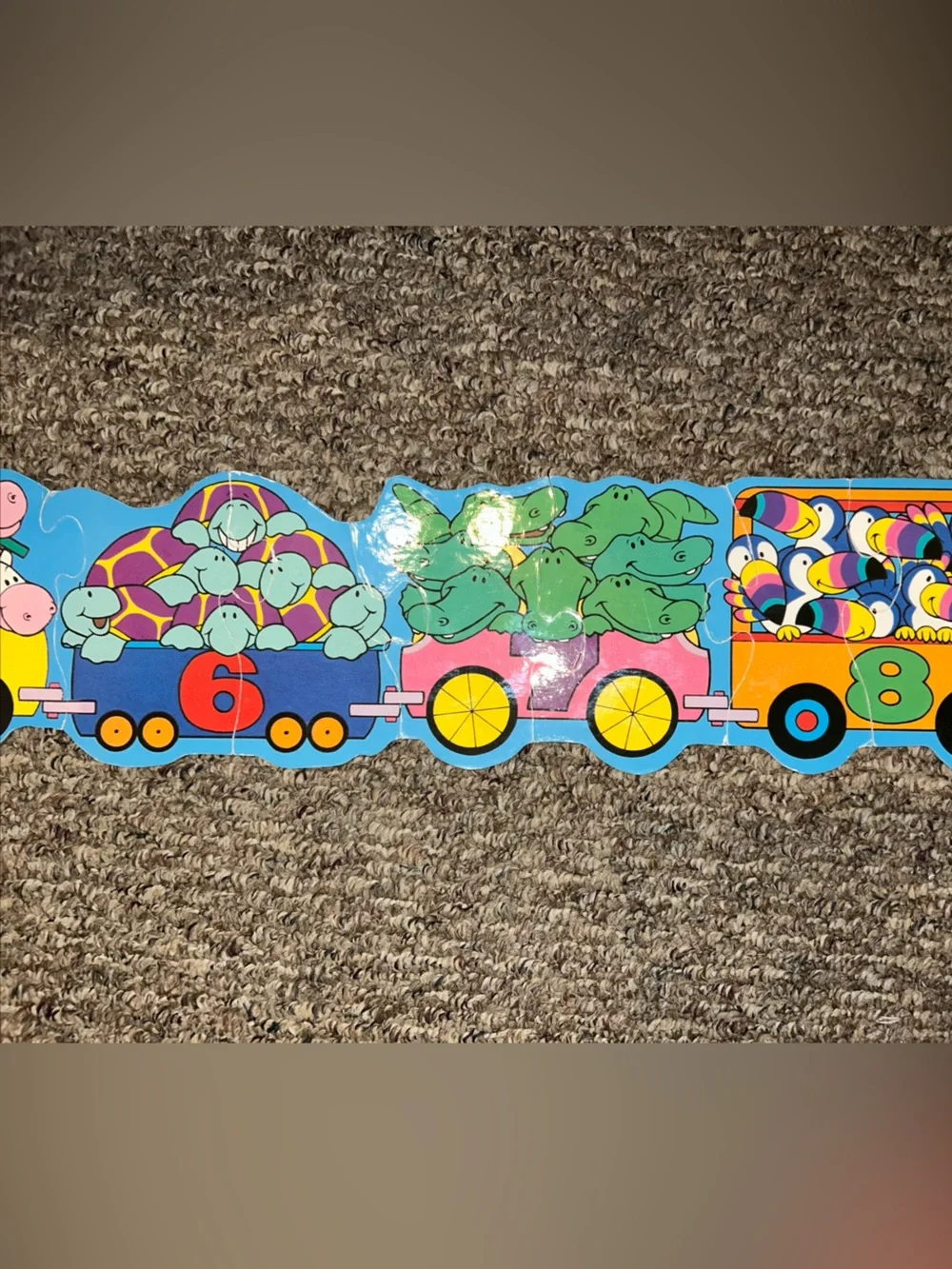 Great American Puzzle Factory, 20 Piece Train Shaped Floor Puzzle, *Complete*